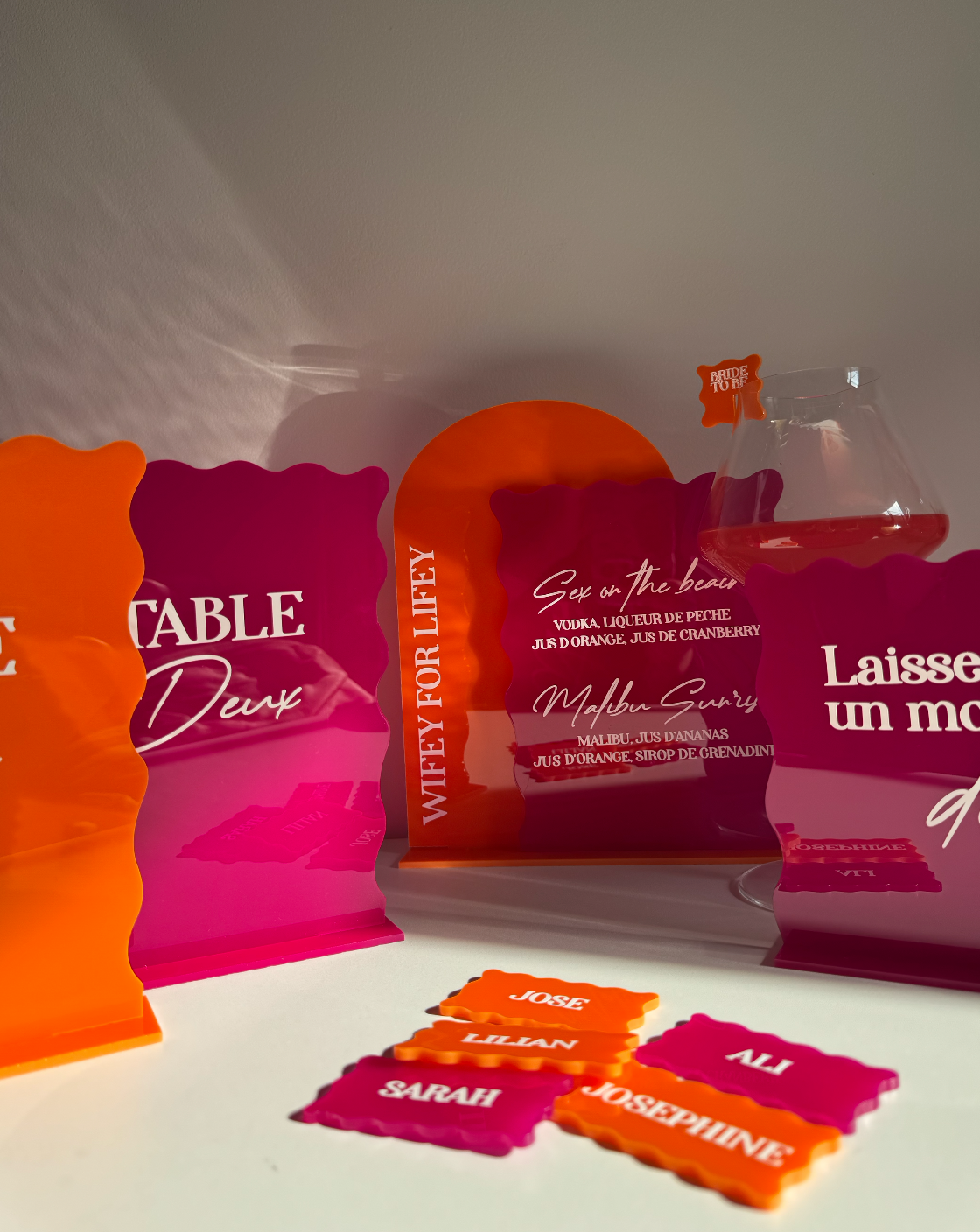 Numéro de table double "Pop"