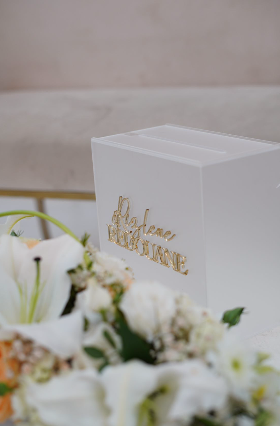 Urne en plexi givré