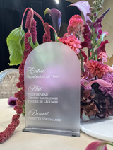 Menu "Prestige" demi-arche gravé