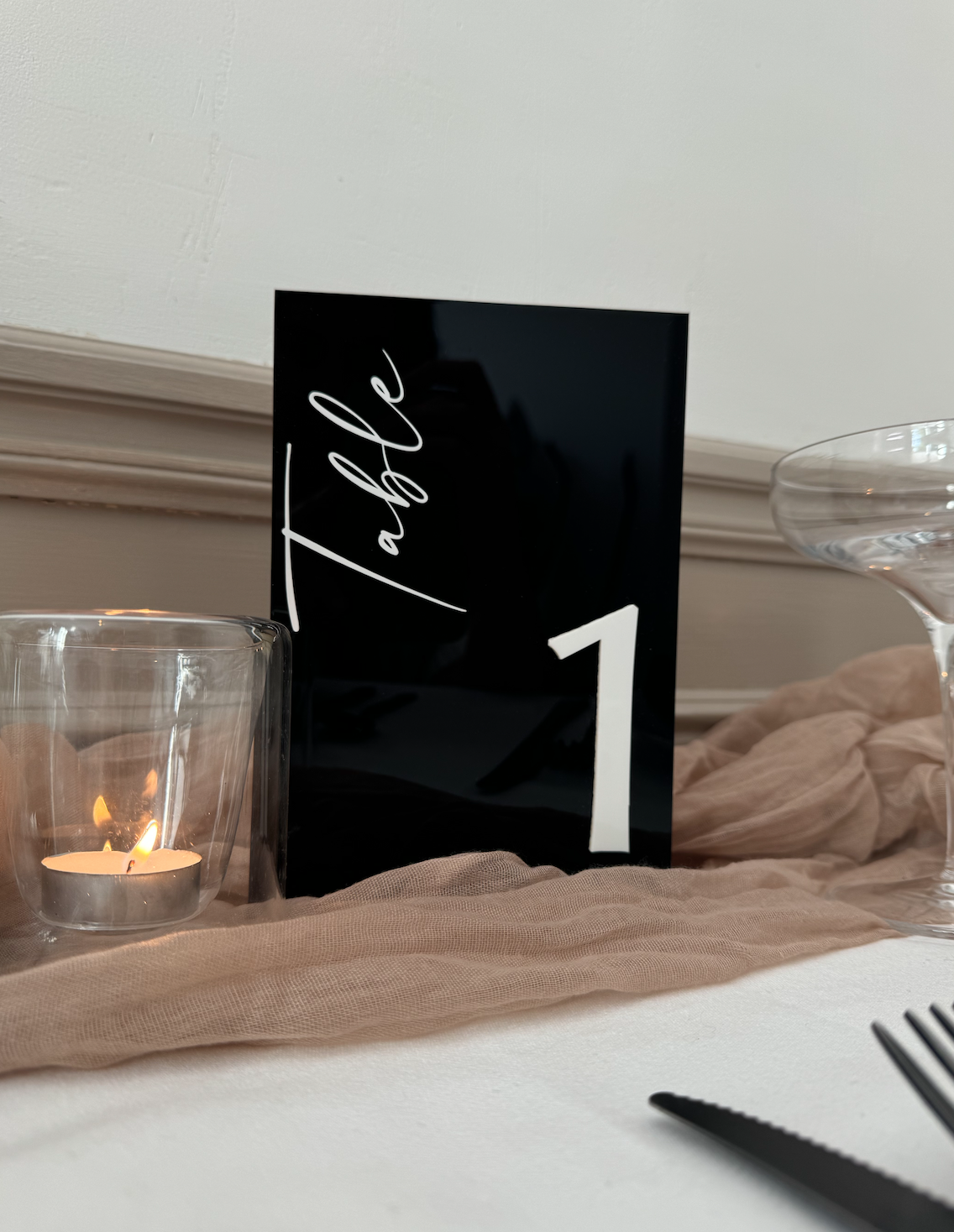 Numéro de table "You & Me" - chiffre 3D