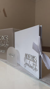 Livre d'or "Prestige" blanc - prénoms 3D